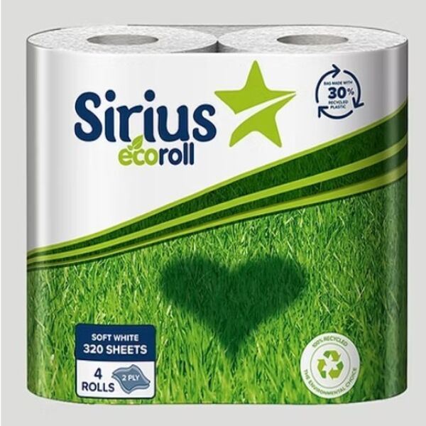 Toilet rolls 320sht (2ply white) Ecoroll 36 rolls Thumbnail